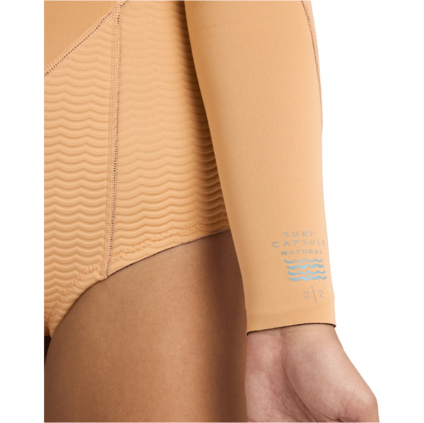 2026 Billabong Womens Salty Dayz Natural 2mm Long Sleeve Springsuit Wetsuit 24BW193503 - Tangerine